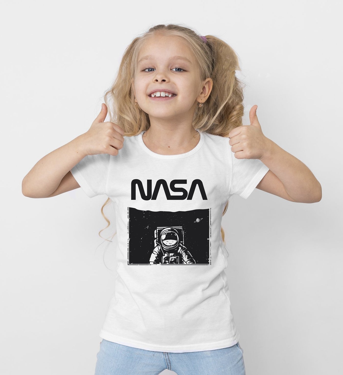 Bild: T-Shirt Kinder - NASA Astronaut (Black&White) Geschenkidee