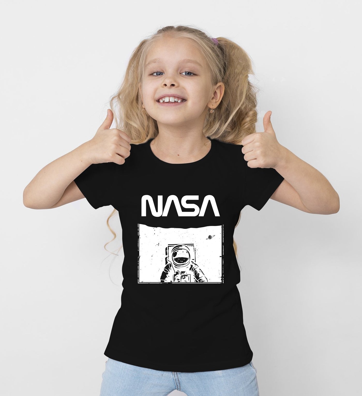Bild: T-Shirt Kinder - NASA Astronaut (Black&White) Geschenkidee