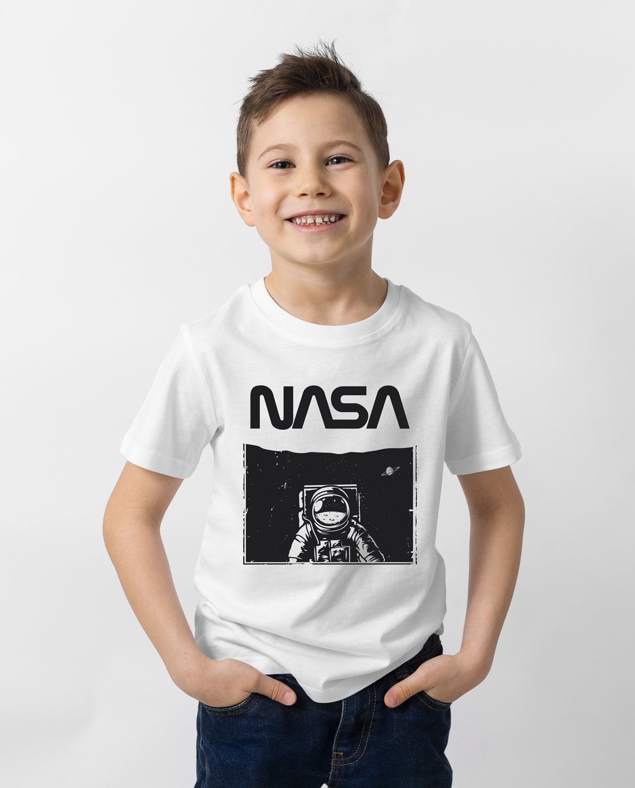 Bild: T-Shirt Kinder - NASA Astronaut (Black&White) Geschenkidee