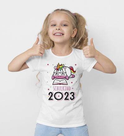 Bild: T-Shirt Kinder - Schulkind 2023 (Einhorn) Geschenkidee