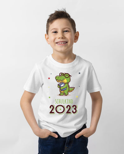 Bild: T-Shirt Kinder - Schulkind 2023 (Krokodil) Geschenkidee