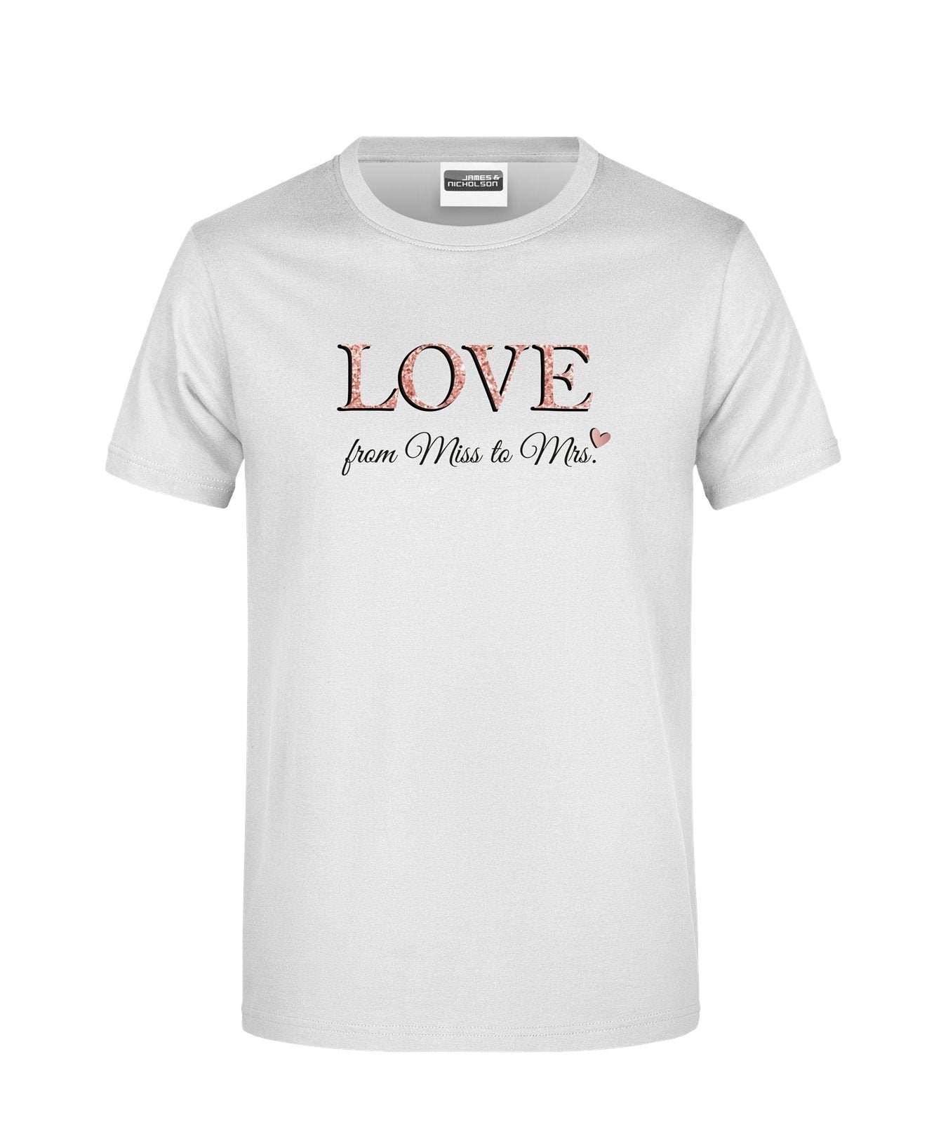 Bild: T-Shirt - LOVE from Miss to Mrs. Geschenkidee