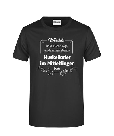 Bild: T-Shirt - Muskelkater im Mittelfinger Geschenkidee