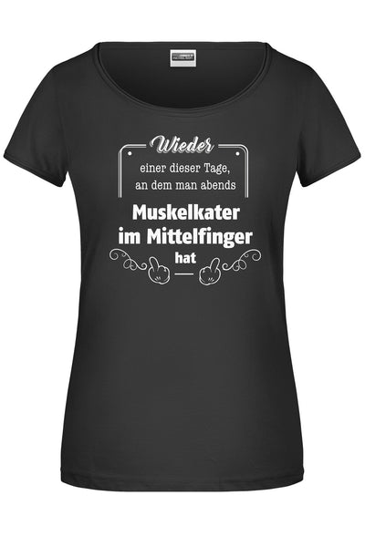 Bild: T-Shirt - Muskelkater im Mittelfinger Geschenkidee