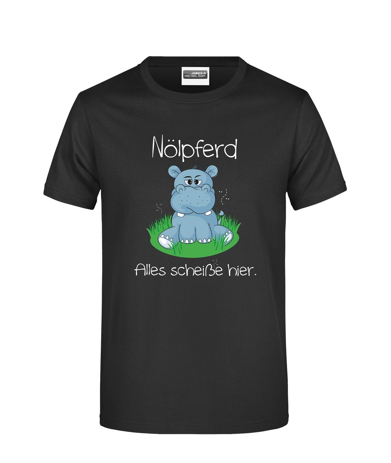 Bild: T-Shirt - Nölpferd- Alles scheiße hier Geschenkidee