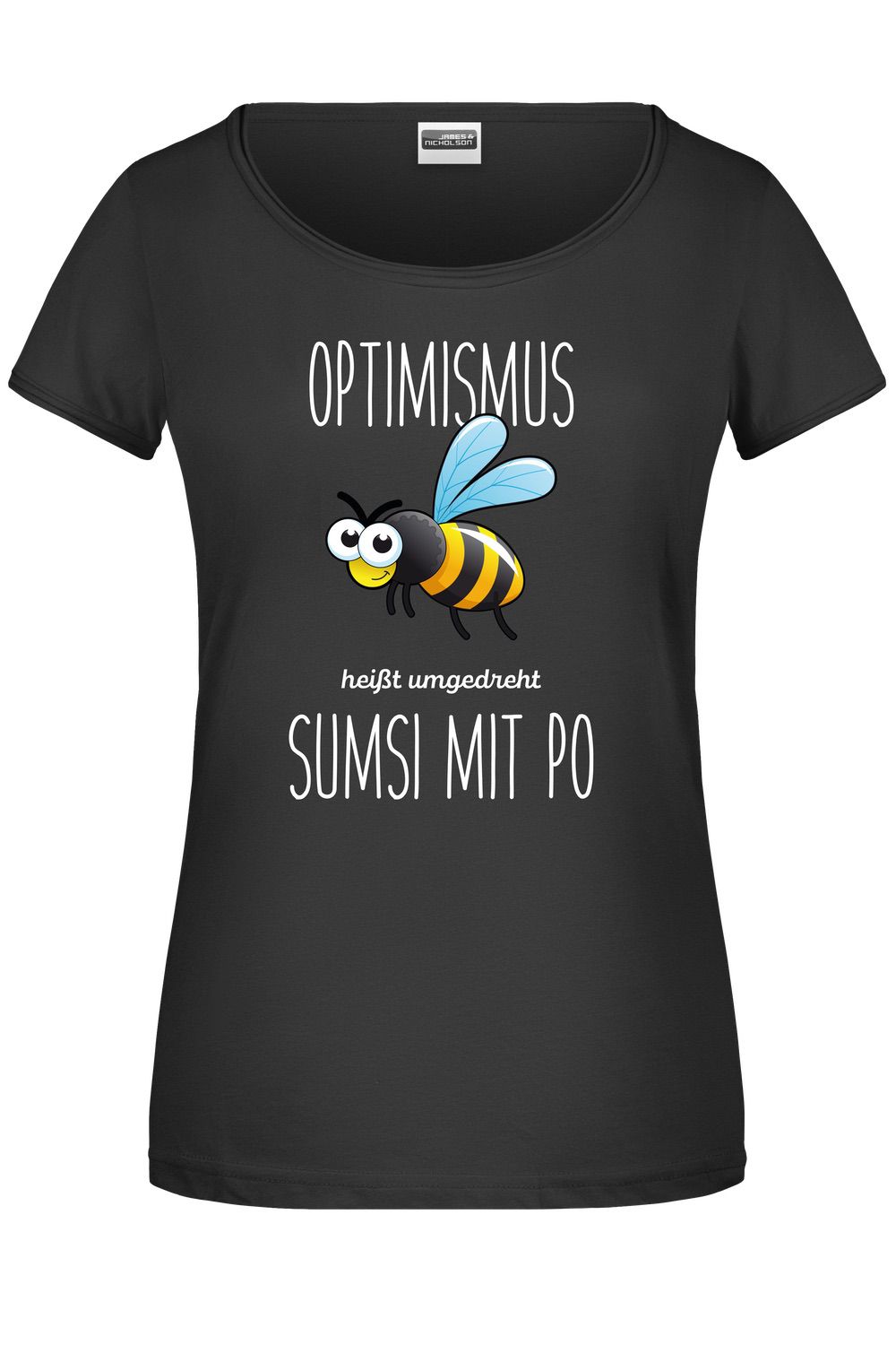 Bild: T-Shirt - Optimismus heißt umgedreht Sumsi mit Po Geschenkidee