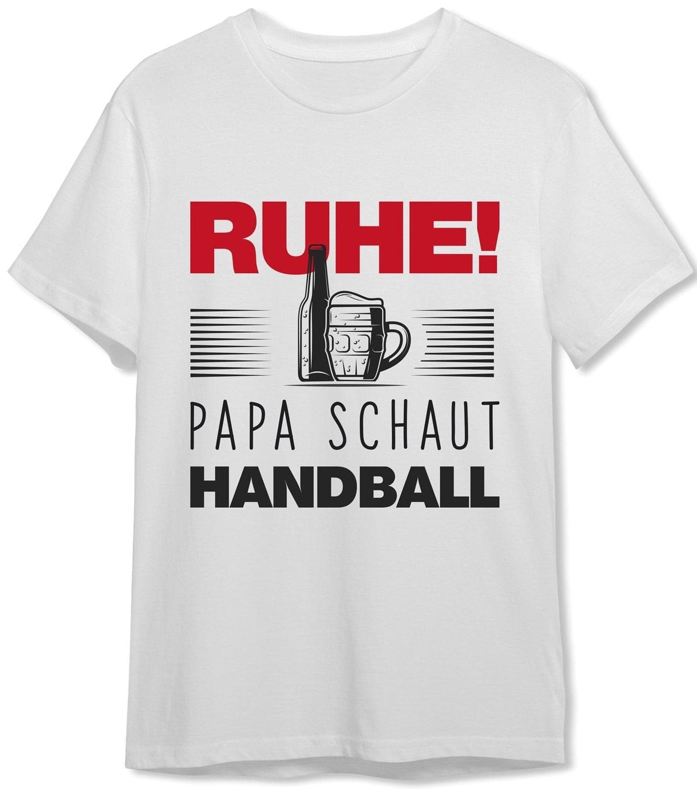 Bild: T-Shirt - Ruhe! Papa schaut Handball Geschenkidee