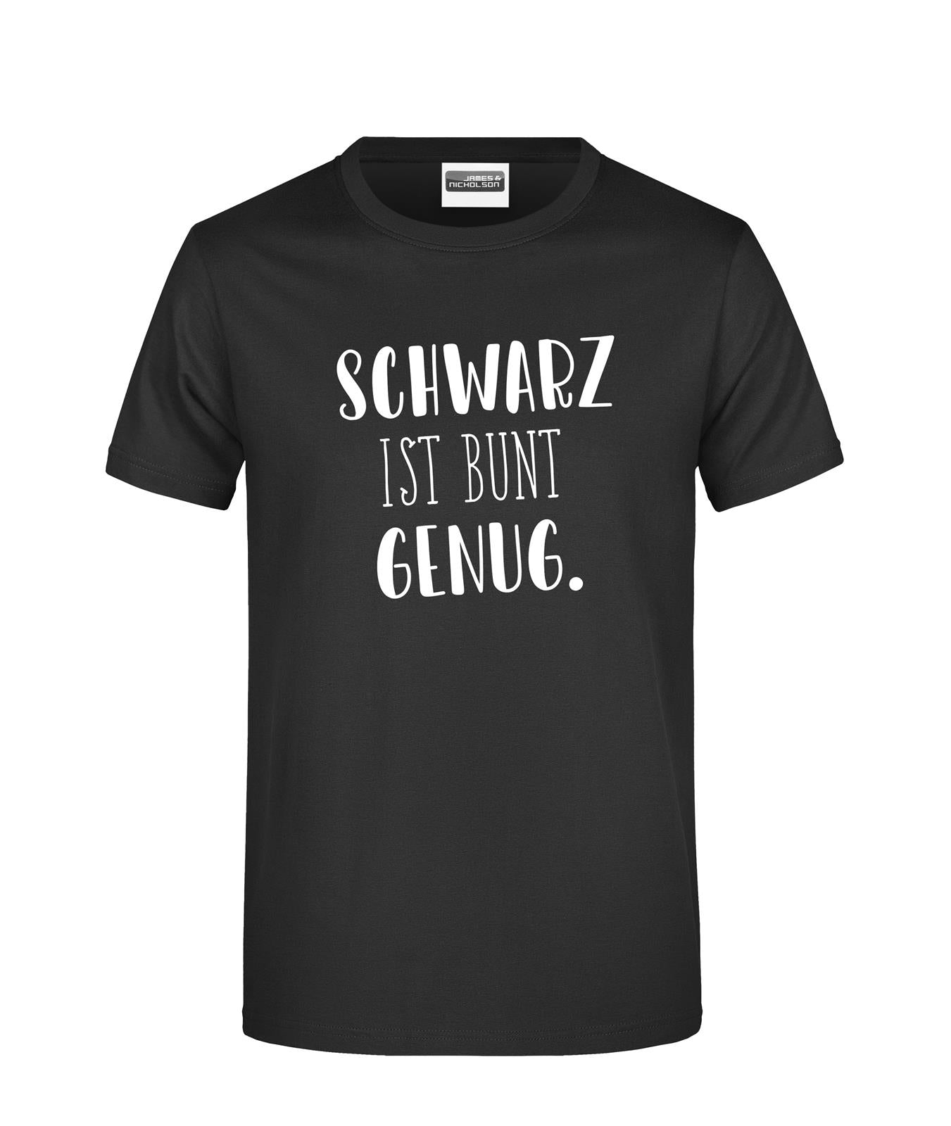 Bild: T-Shirt - Schwarz ist bunt genug. - Pure Statement Geschenkidee