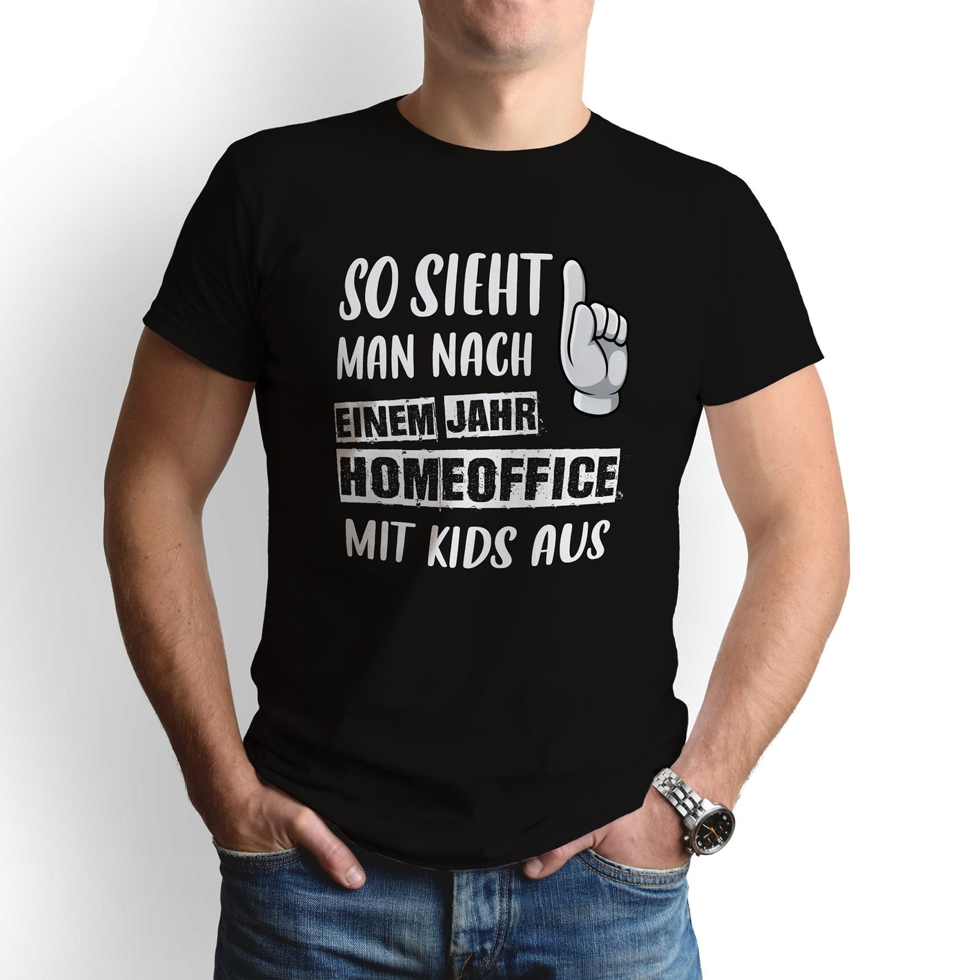 Bild: T-Shirt - So sieht man nach einem Jahr Homeoffice mit Kids aus Geschenkidee