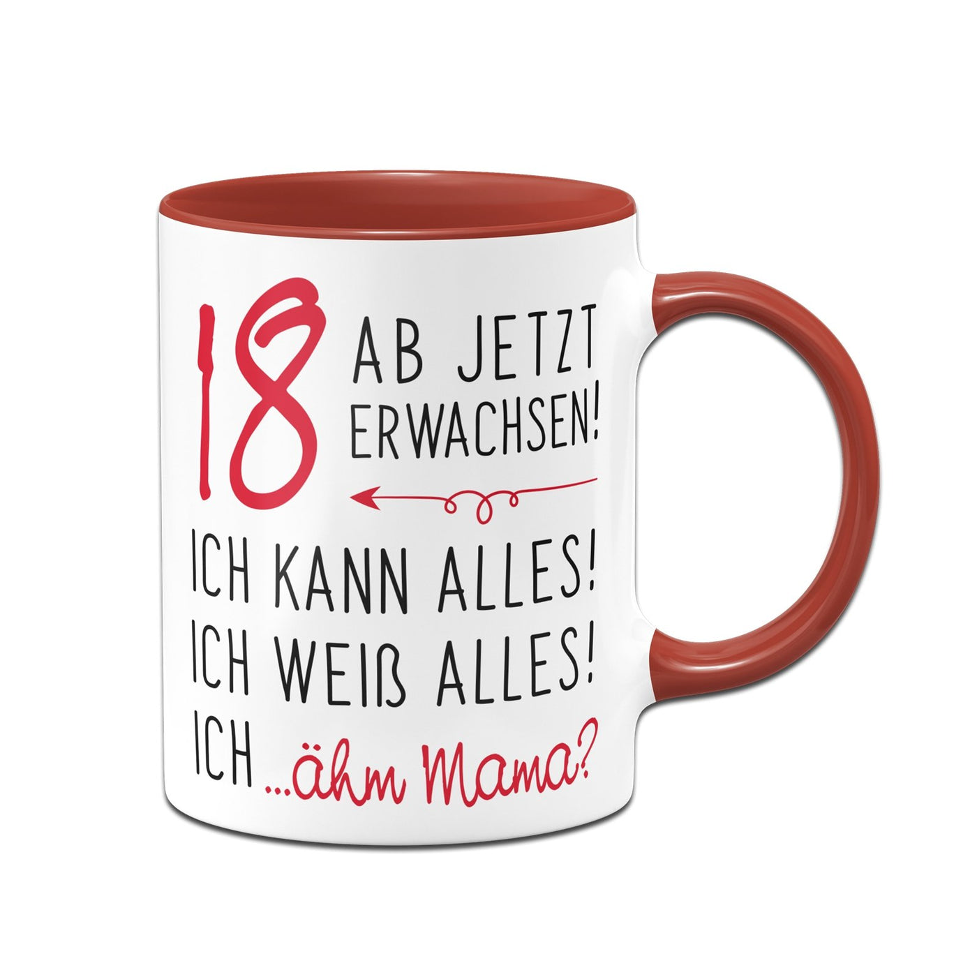 Bild: Tasse - 18 ab jetzt erwachsen! Geschenkidee