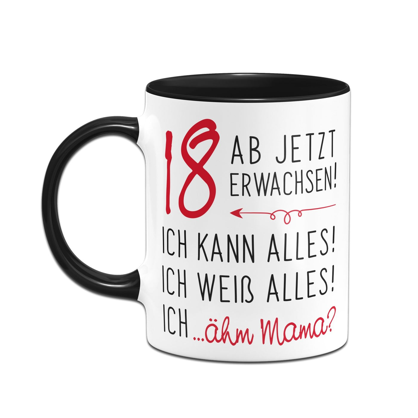 Bild: Tasse - 18 ab jetzt erwachsen! Geschenkidee