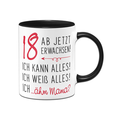 Bild: Tasse - 18 ab jetzt erwachsen! Geschenkidee