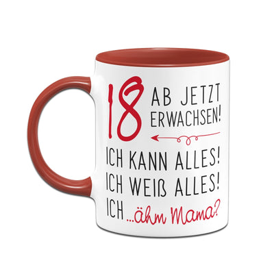 Bild: Tasse - 18 ab jetzt erwachsen! Geschenkidee