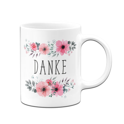 Bild: Tasse - Danke blumig Geschenkidee