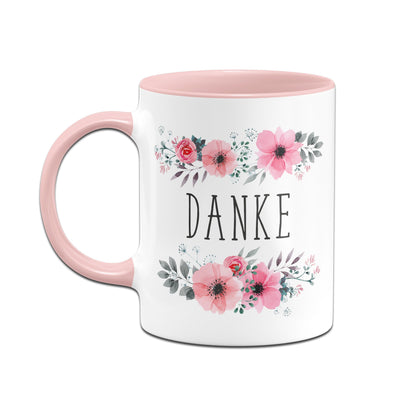 Bild: Tasse - Danke blumig Geschenkidee