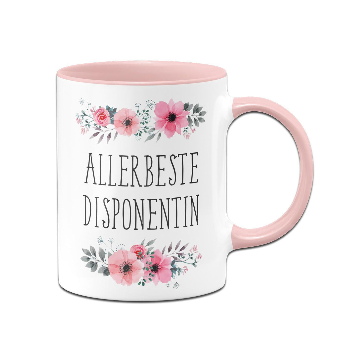 Bild: Tasse - Allerbeste Disponentin - blumig Geschenkidee