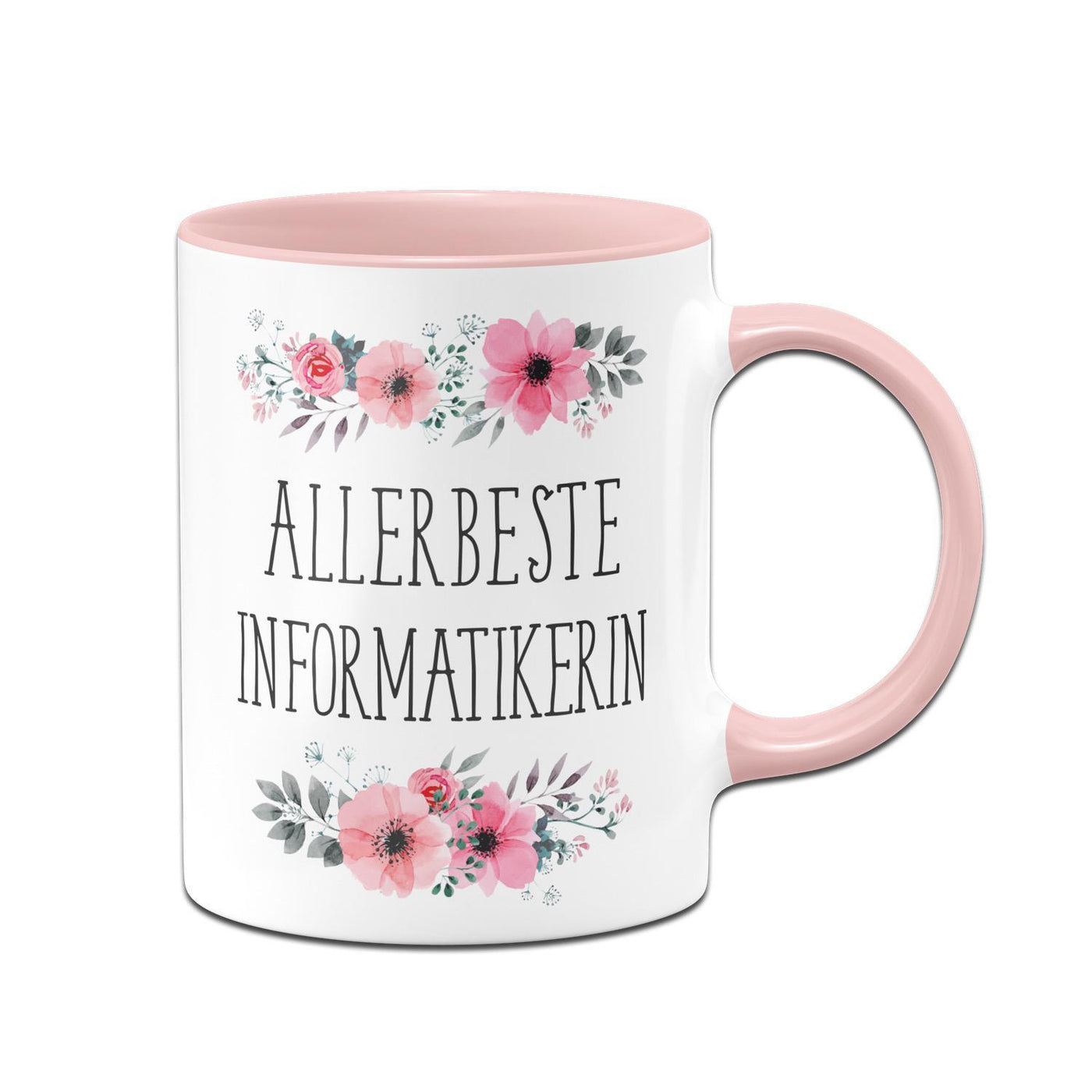 Bild: Tasse - Allerbeste Informatikerin - blumig Geschenkidee