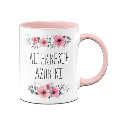 Bild: Tasse - Allerbeste Azubine - blumig Geschenkidee