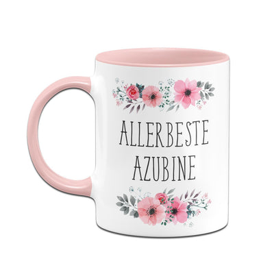 Bild: Tasse - Allerbeste Azubine - blumig Geschenkidee