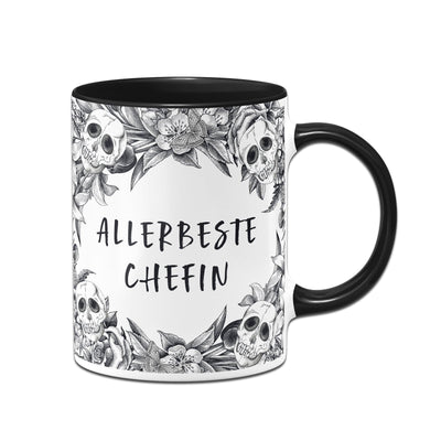 Bild: Tasse - Allerbeste Chefin - Skull Statement Geschenkidee