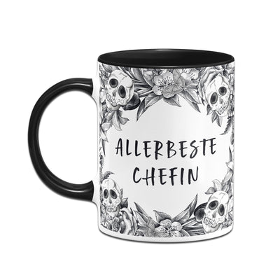 Bild: Tasse - Allerbeste Chefin - Skull Statement Geschenkidee