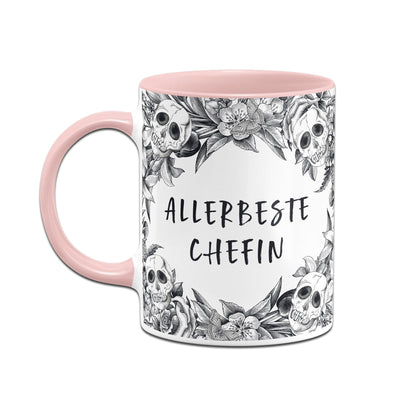 Bild: Tasse - Allerbeste Chefin - Skull Statement Geschenkidee