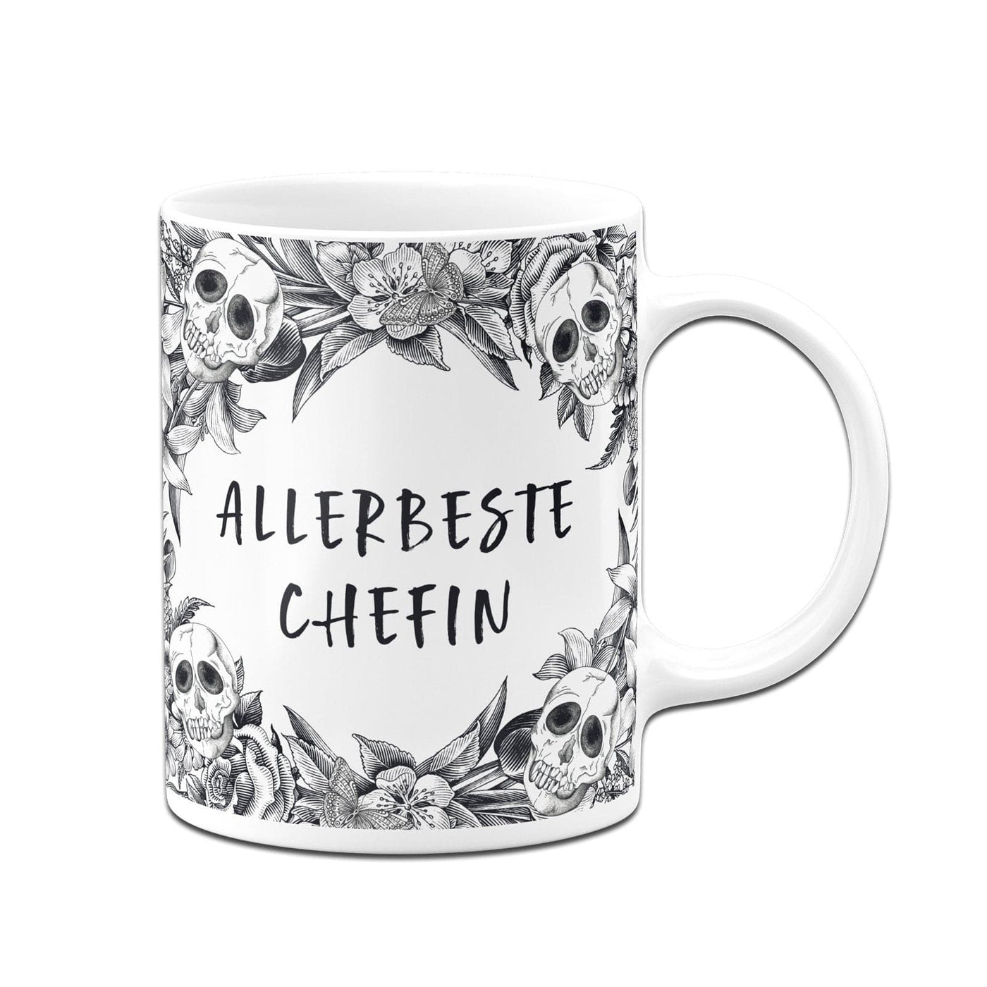 Bild: Tasse - Allerbeste Chefin - Skull Statement Geschenkidee