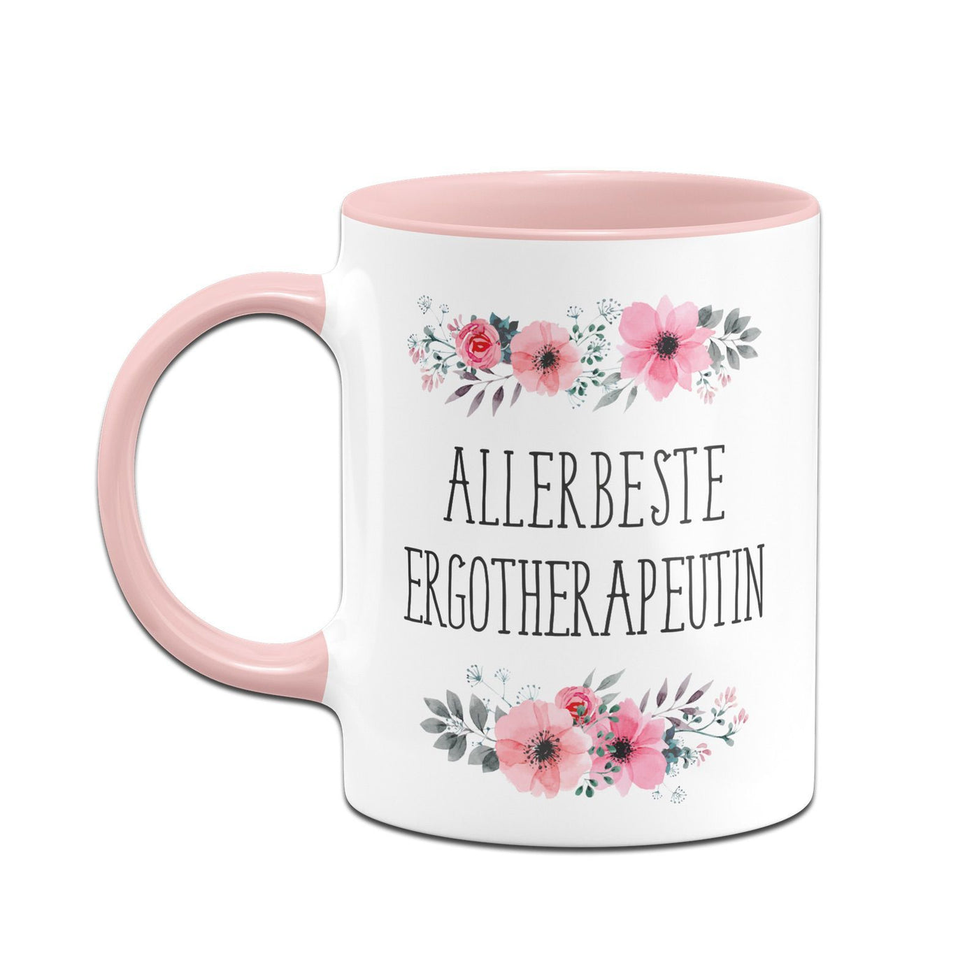 Bild: Tasse - Allerbeste Ergotherapeutin - blumig Geschenkidee