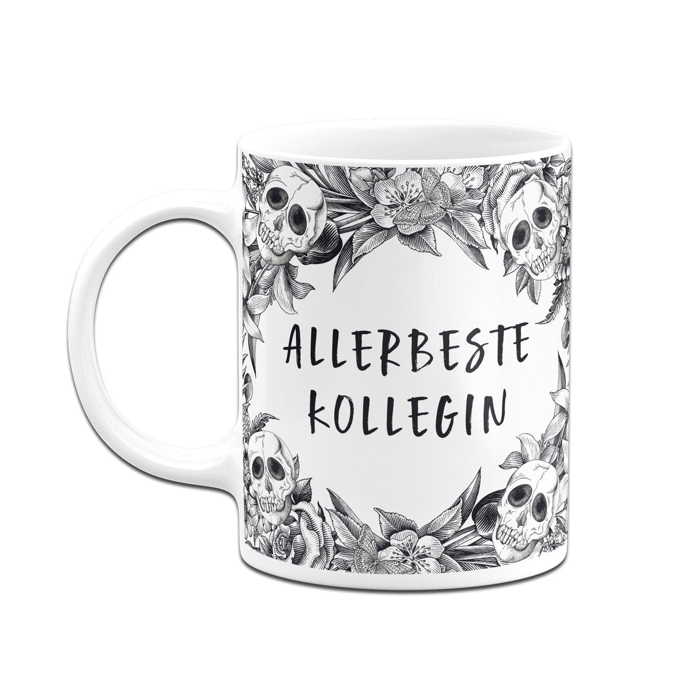 Bild: Tasse - Allerbeste Kollegin - Skull Statement Geschenkidee