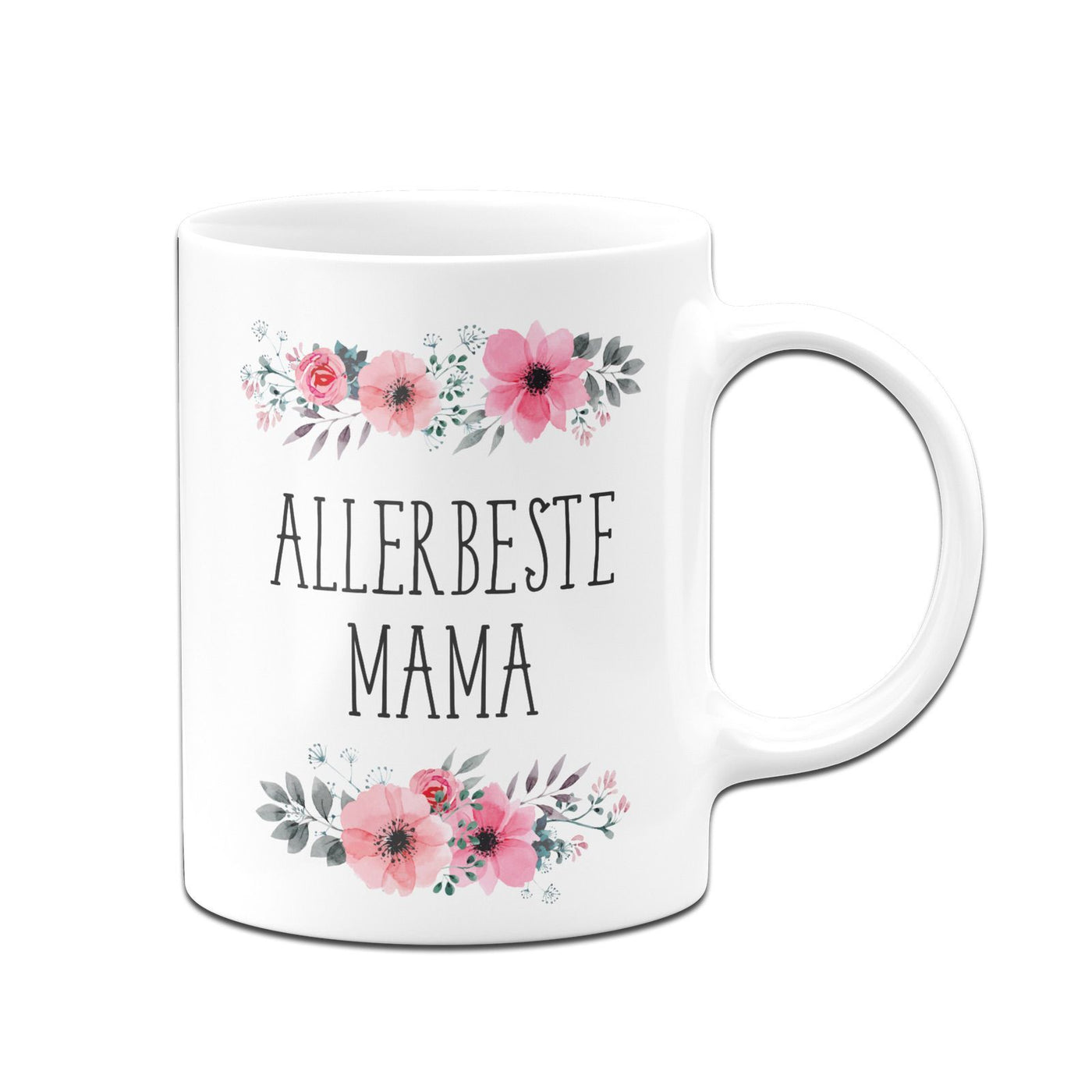 Bild: Tasse - Allerbeste Mama - blumig Geschenkidee