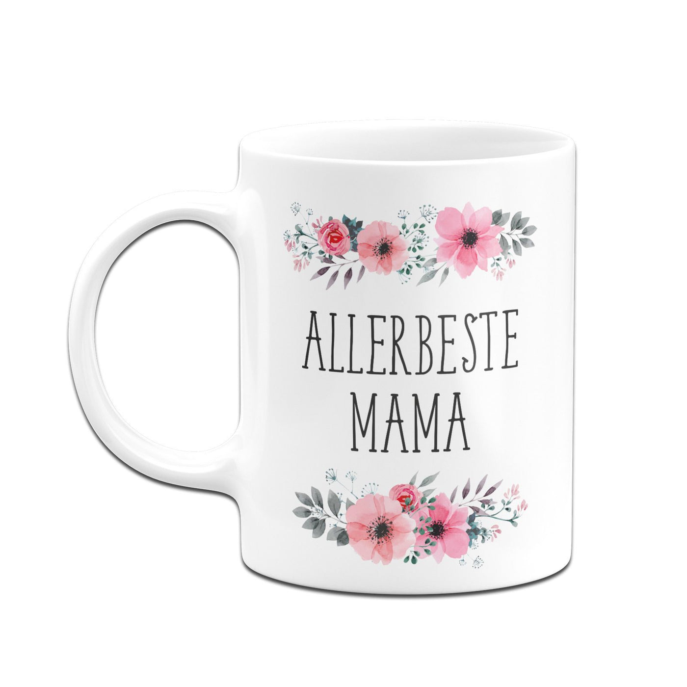 Bild: Tasse - Allerbeste Mama - blumig Geschenkidee