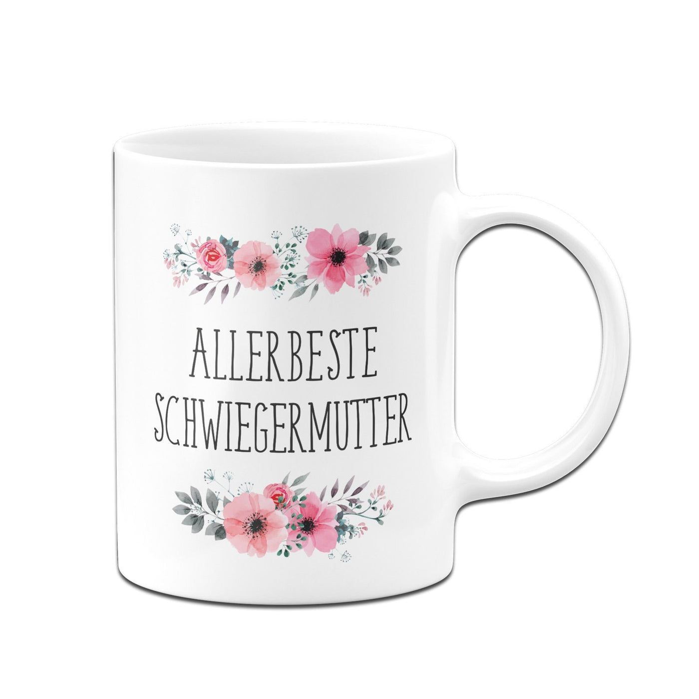 Bild: Tasse - Allerbeste Schwiegermutter - blumig Geschenkidee