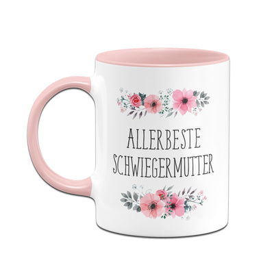 Bild: Tasse - Allerbeste Schwiegermutter - blumig Geschenkidee