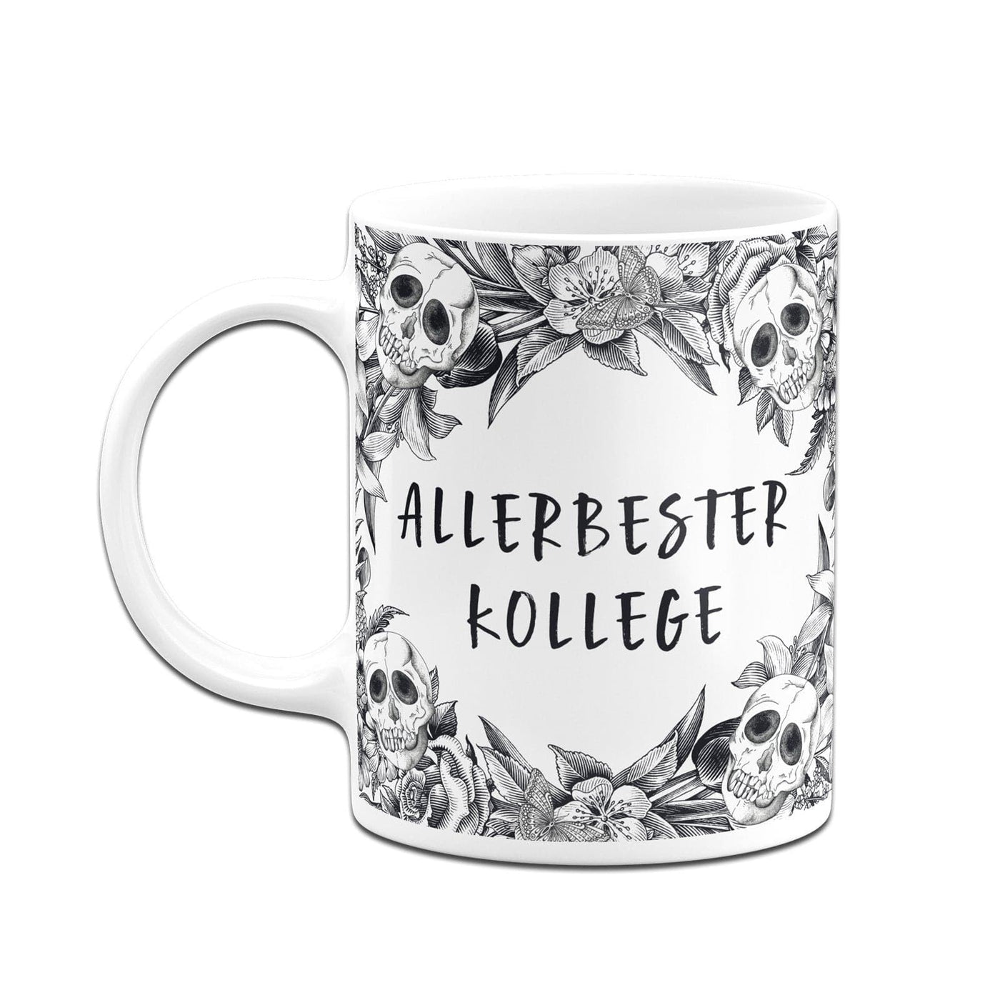 Bild: Tasse - Allerbester Kollege - Skull Statement Geschenkidee