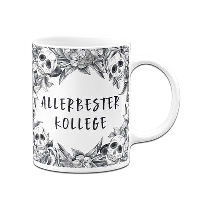 Bild: Tasse - Allerbester Kollege - Skull Statement Geschenkidee