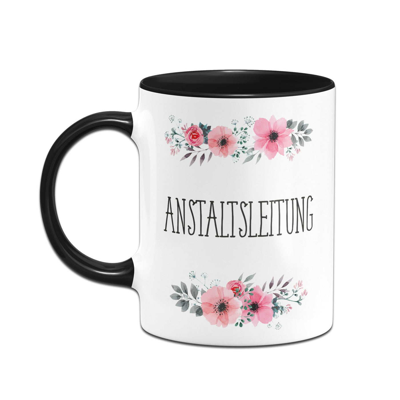 Bild: Tasse - Anstaltsleitung - blumig Geschenkidee