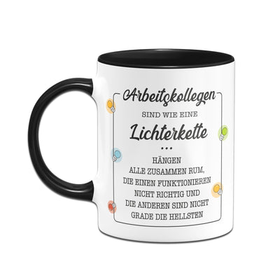 Bild: Tasse - Arbeitskollegen sind wie eine Lichterkette Geschenkidee