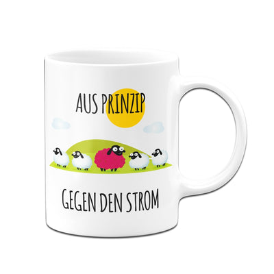 Bild: Tasse - Aus Prinzip gegen den Strom Geschenkidee