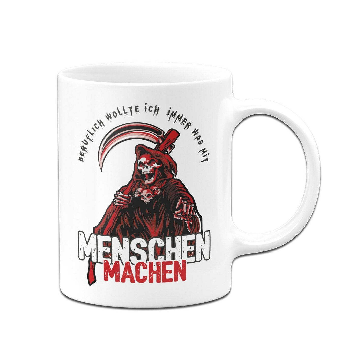 Bild: Tasse - Beruflich wollte ich immer was mit Menschen machen - Red Edition Geschenkidee