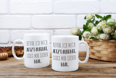 Bild: Tasse - Bevor ich mich jetzt aufrege, isses mir lieber egal. - Pure Statement Geschenkidee