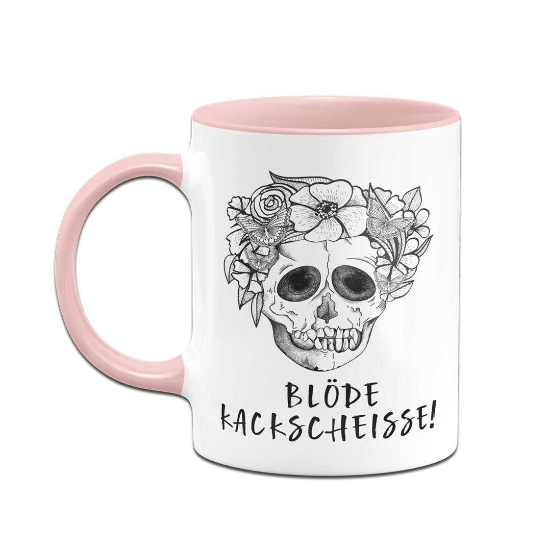 Bild: Tasse - Blöde Kackscheisse! - Totenkopf Geschenkidee