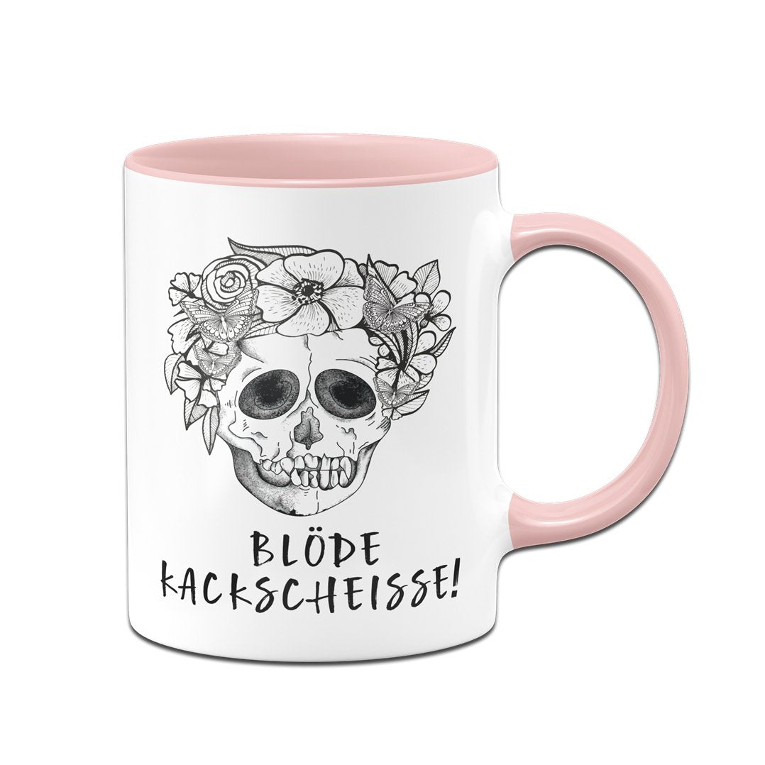 Bild: Tasse - Blöde Kackscheisse! - Totenkopf Geschenkidee