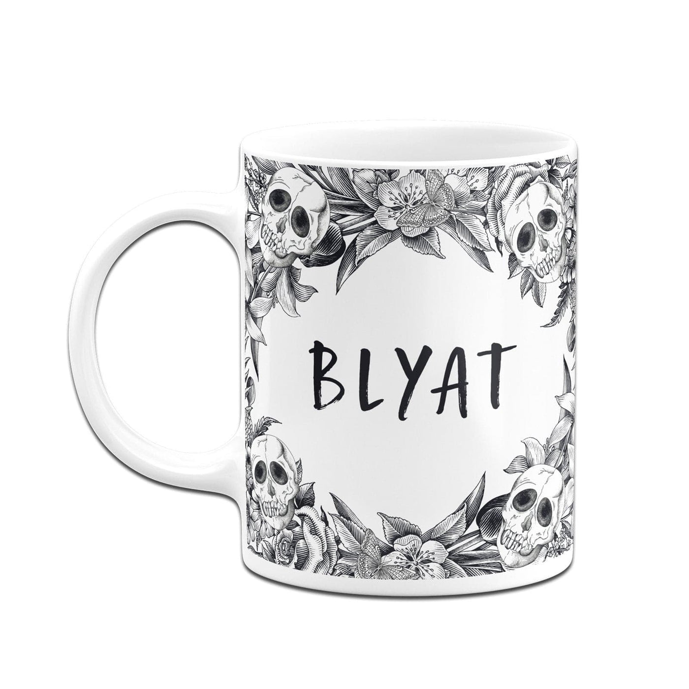 Bild: Tasse - Blyat - Skull Statement Geschenkidee