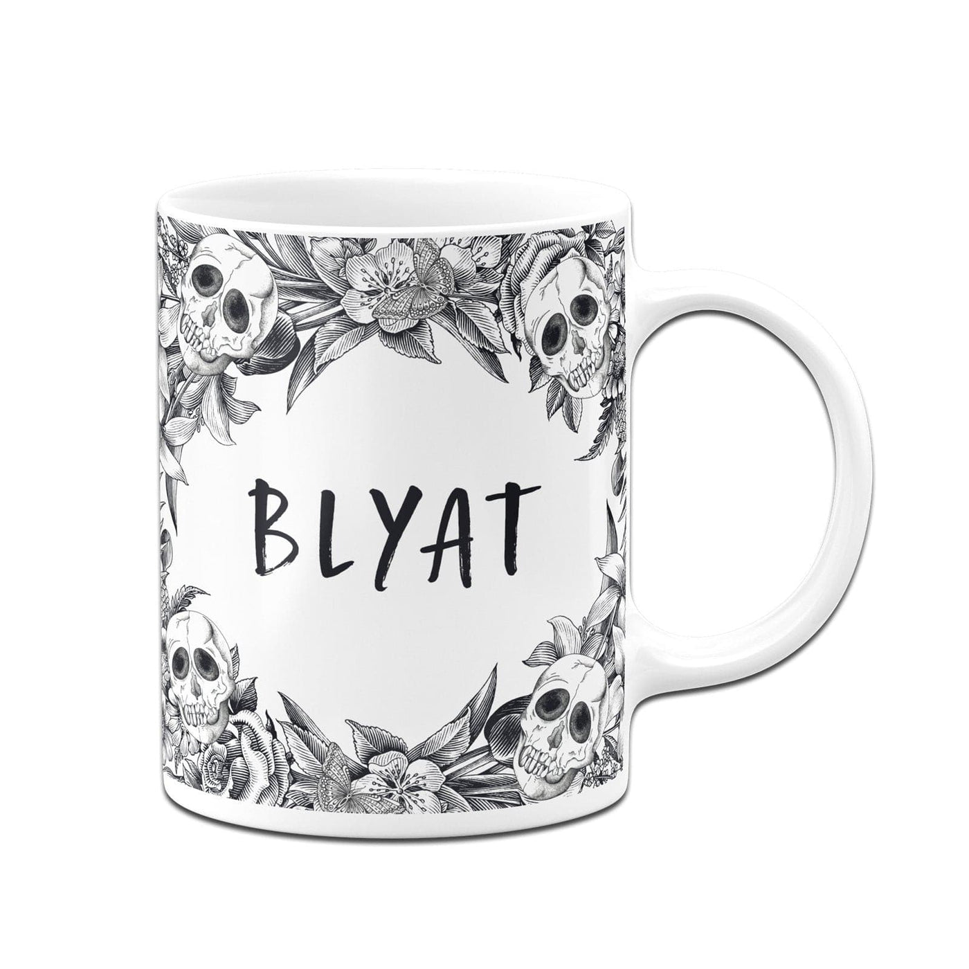 Bild: Tasse - Blyat - Skull Statement Geschenkidee