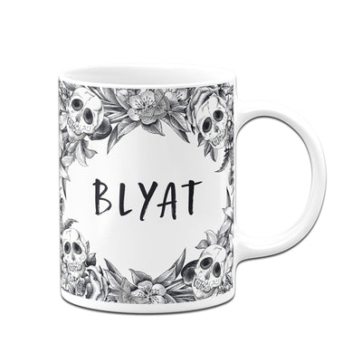 Bild: Tasse - Blyat - Skull Statement Geschenkidee