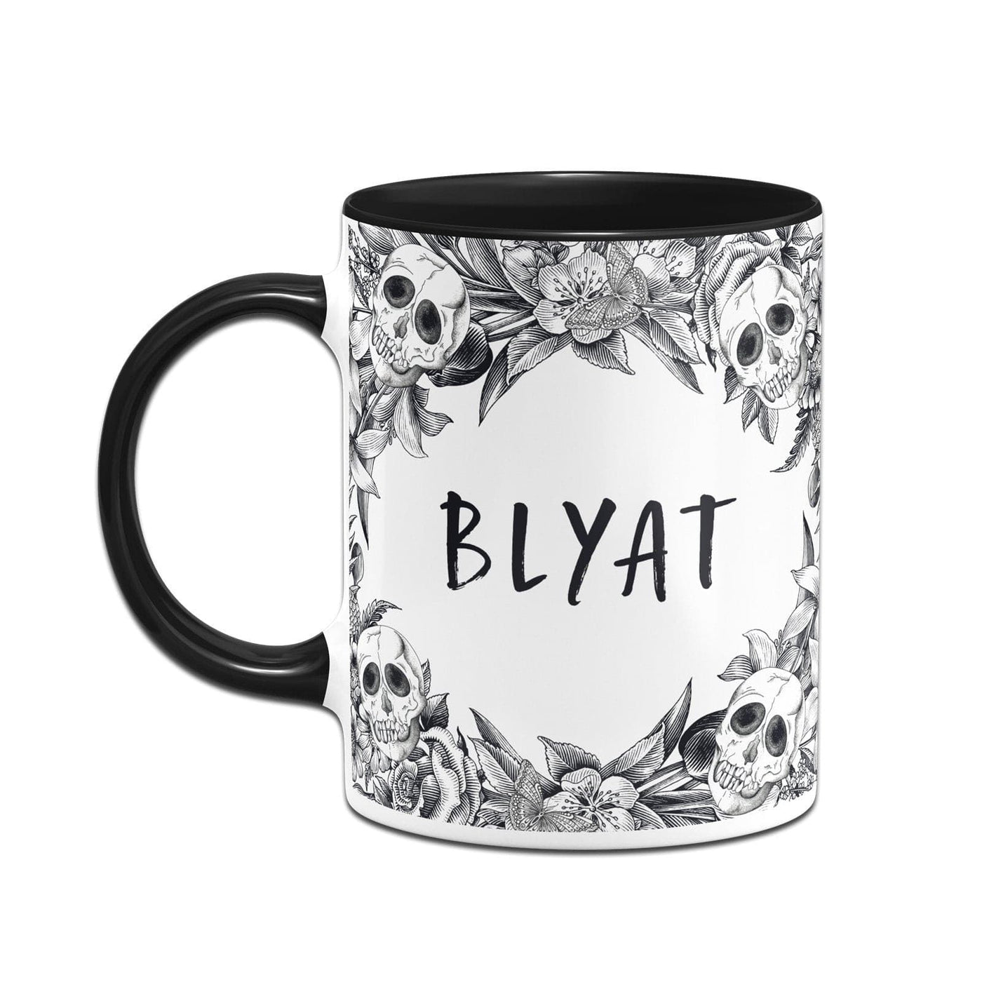 Bild: Tasse - Blyat - Skull Statement Geschenkidee