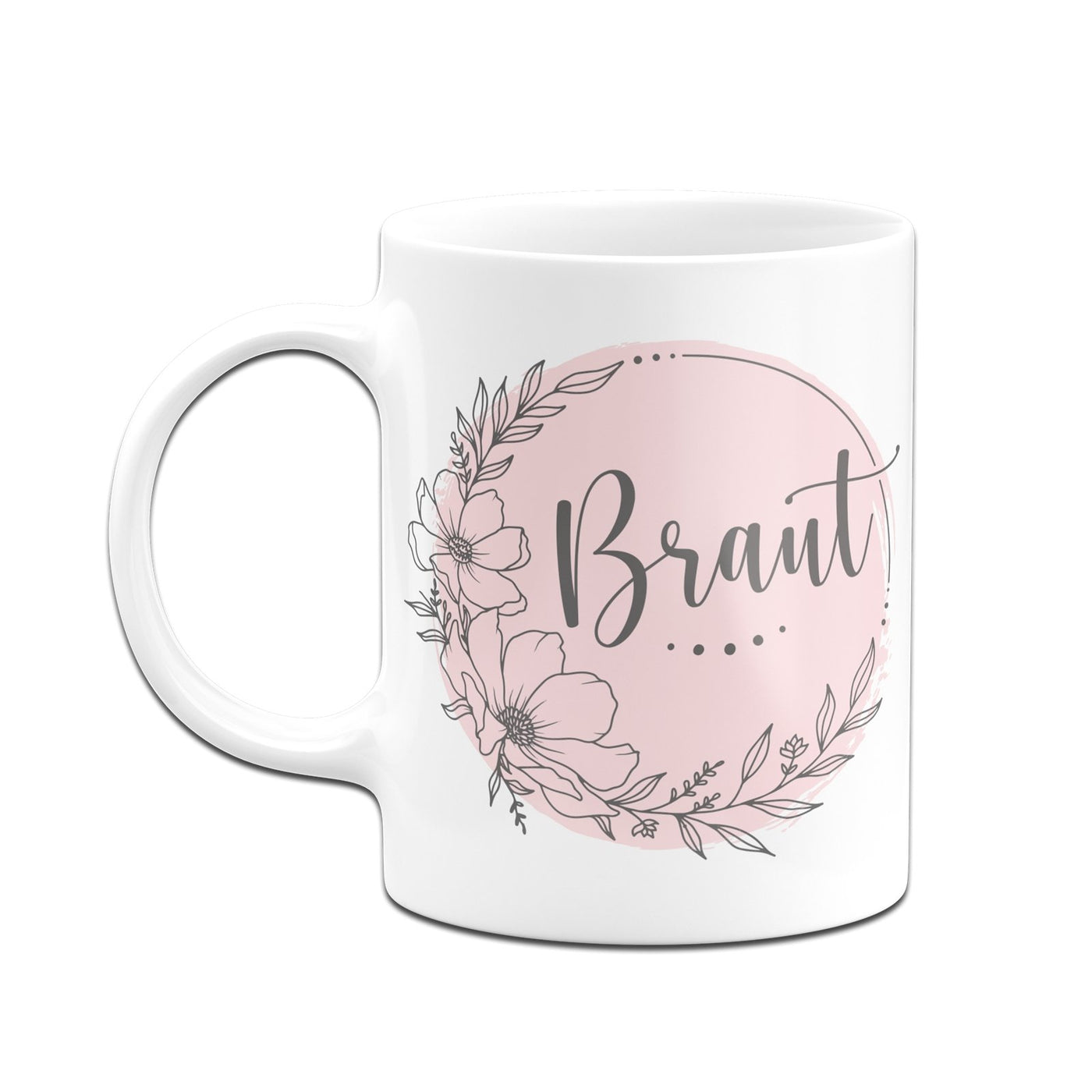 Bild: Tasse - Braut - Blumenkranz Geschenkidee