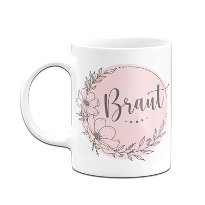 Bild: Tasse - Braut - Blumenkranz Geschenkidee