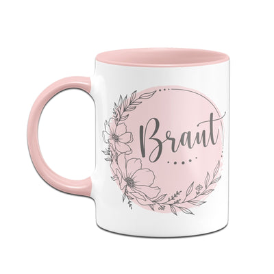 Bild: Tasse - Braut - Blumenkranz Geschenkidee