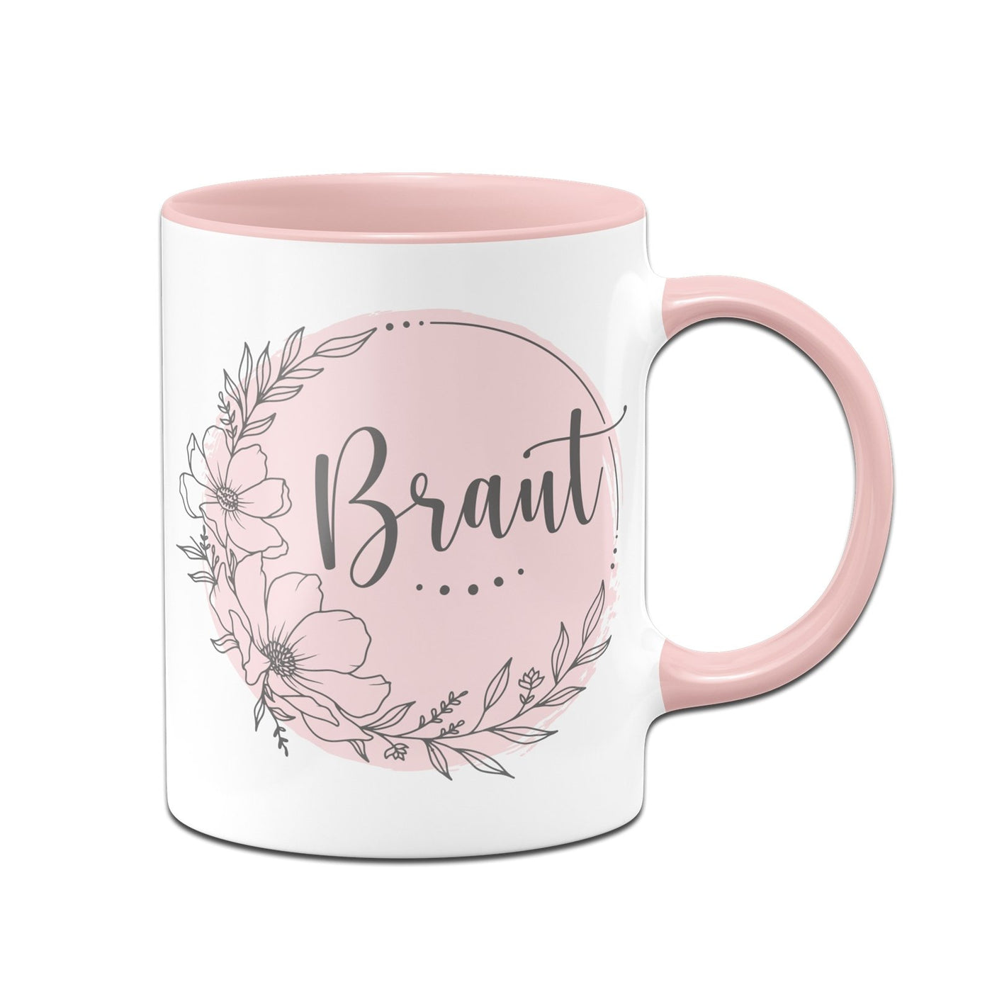 Bild: Tasse - Braut - Blumenkranz Geschenkidee